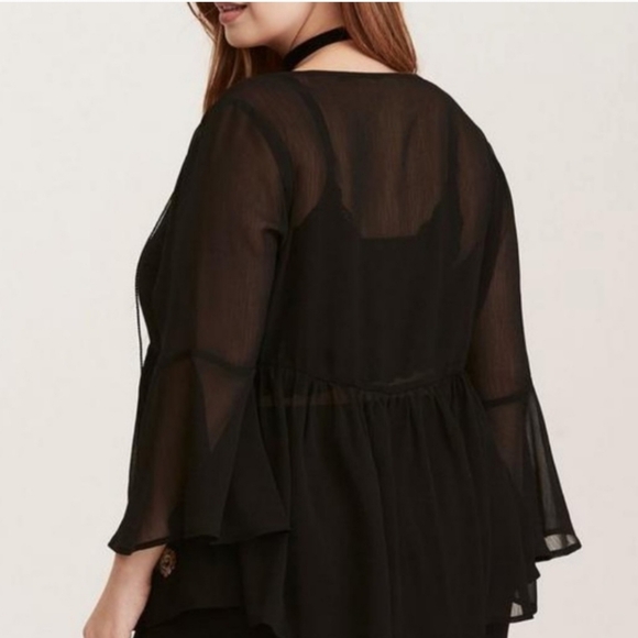 Torrid Sheer Blouse - Picture 2 of 5